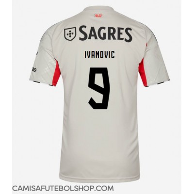 Camisa de time de futebol Benfica Franjo Ivanovic #9 Replicas 2º Equipamento 2025-26 Manga Curta Camisa de time de futebol Benfica Franjo Ivanovic #9 Replicas 2º Equipamento 2025-26 Manga Curta